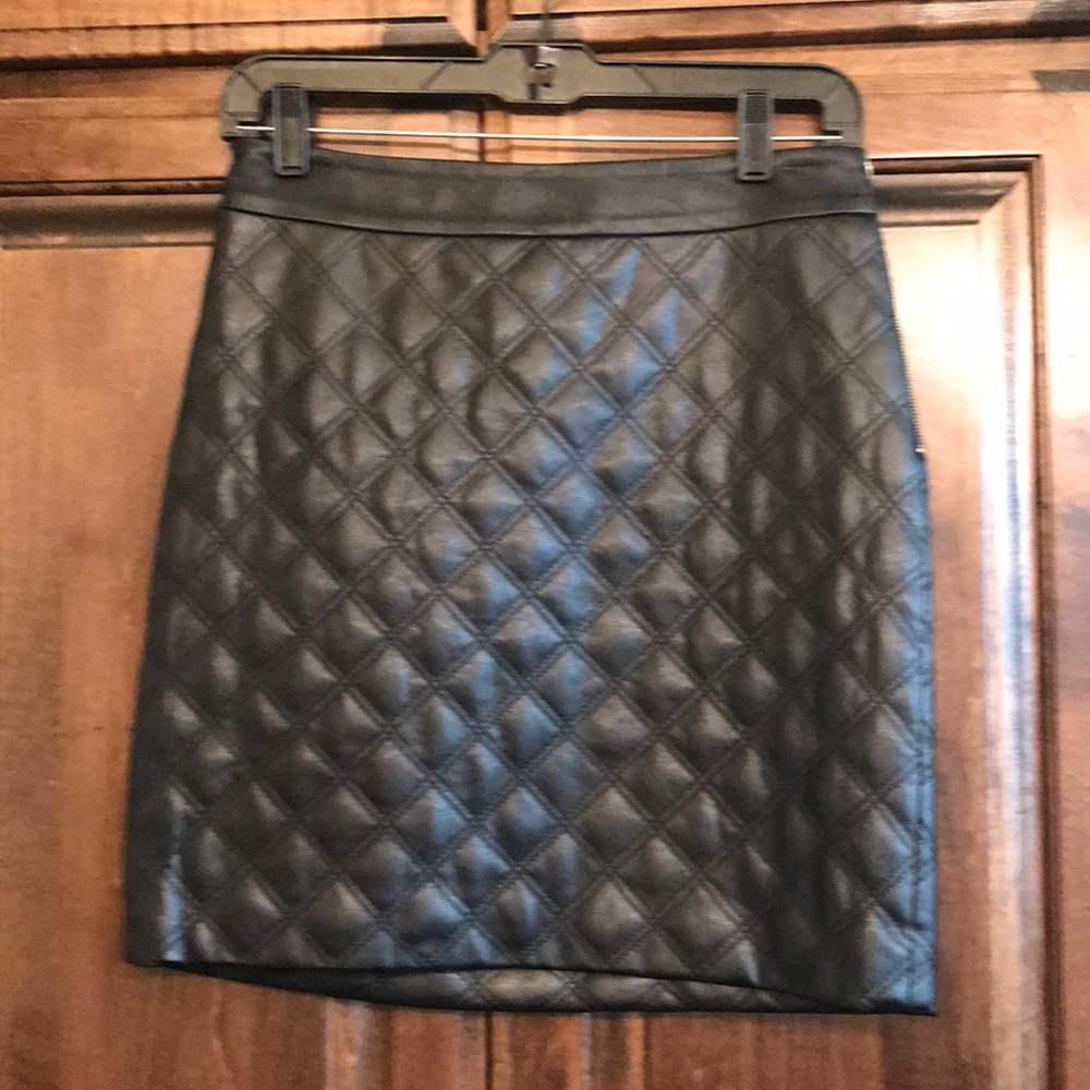 Banana Republic Quilted Faux Leather Skirt